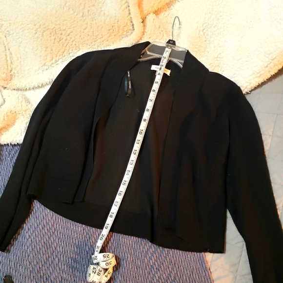 Calvin Klein Cropped Black Cardigan Size M - Picture 4 of 6